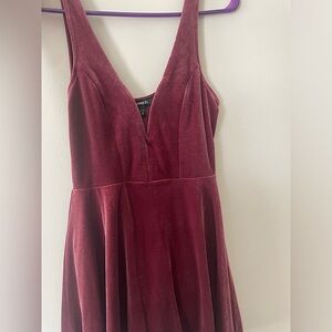 A-Line express mini velvet dress.